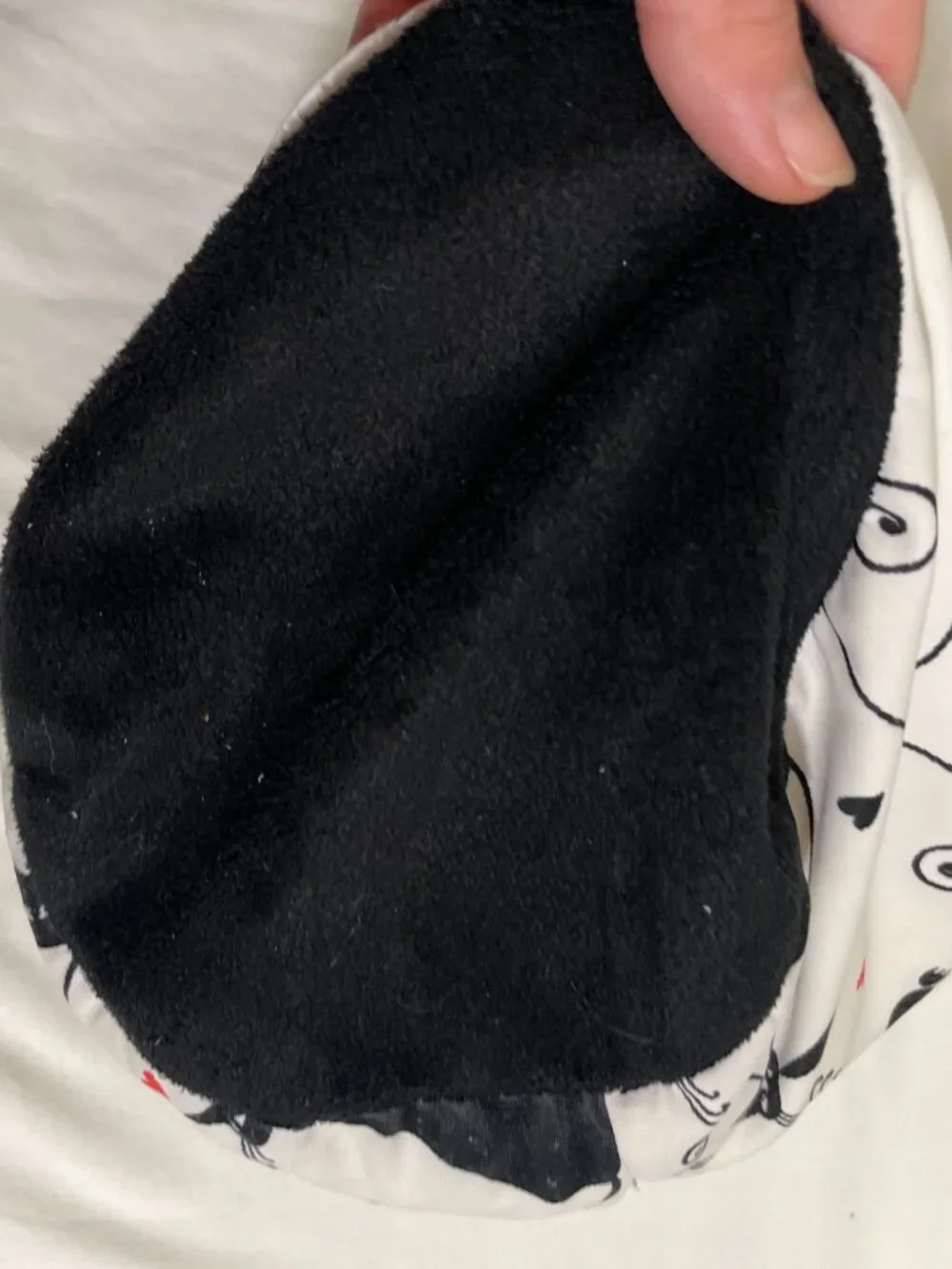 Pilloway Black White Cat Fleece Lined Beanie Hat Stretch Winter Skull Cap Adult